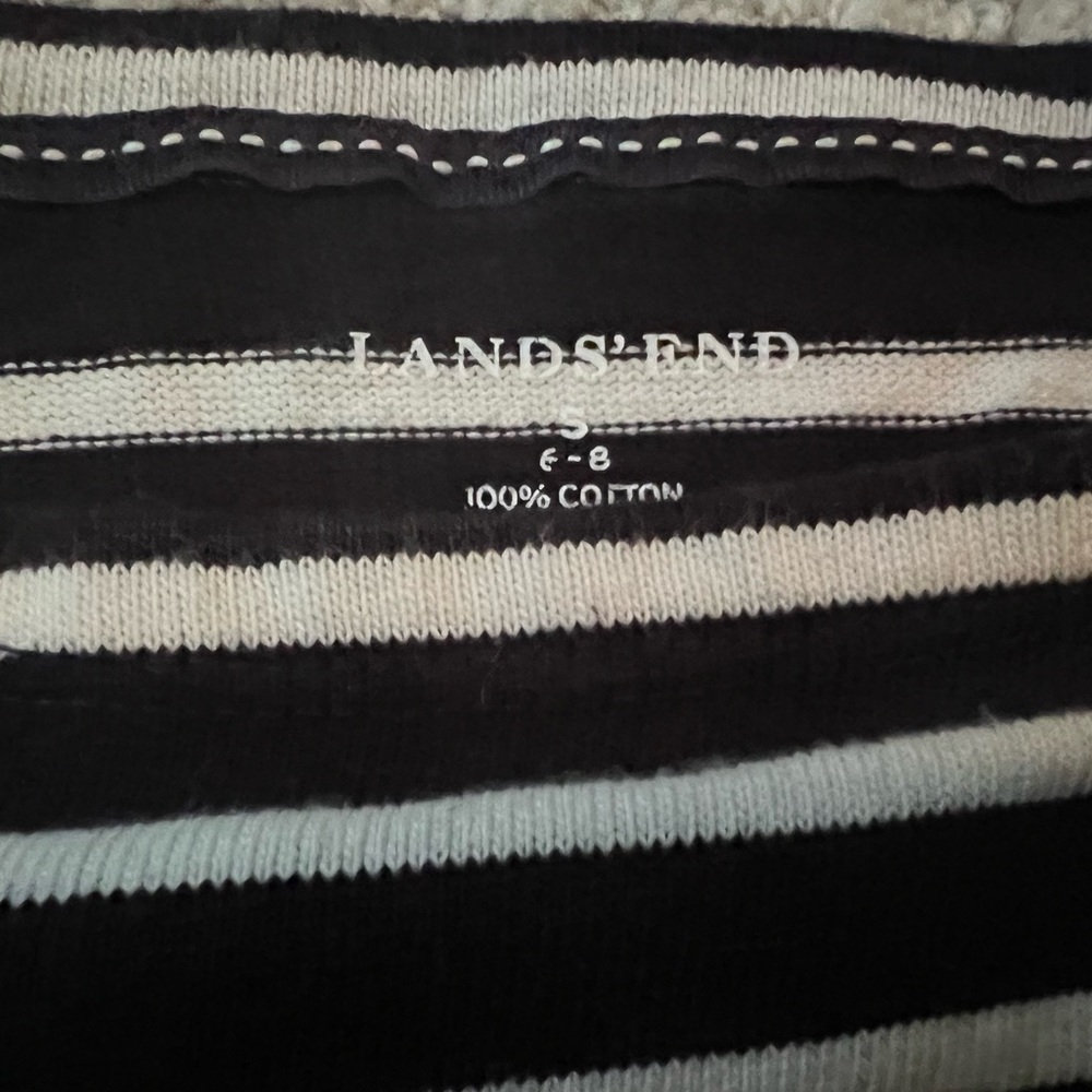 Navy/Cream striped boatneck